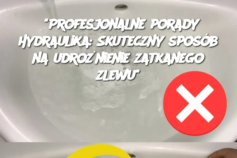 "Profesjonalne porady hydraulika: Skuteczny sposób na udrożnienie zatkanego zlewu"