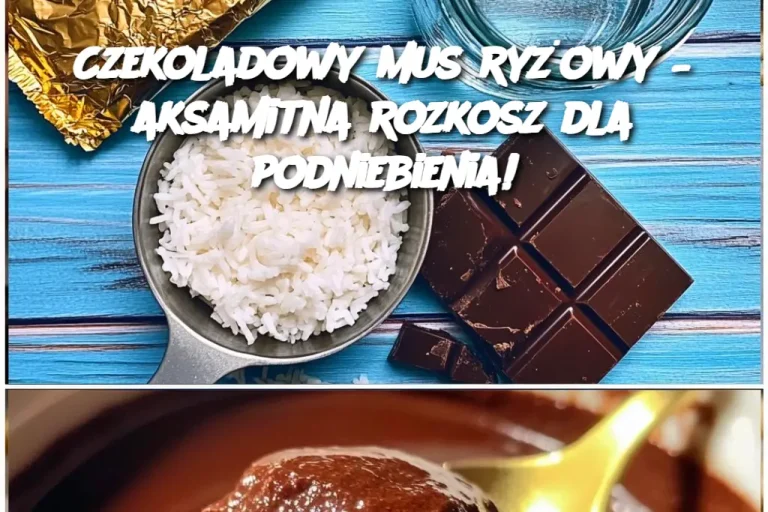 Czekoladowy mus ryżowy – aksamitna rozkosz dla podniebienia!