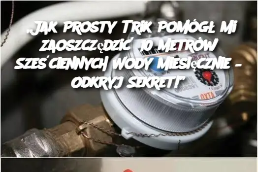 „Jak Prosty Trik Pomógł Mi Zaoszczędzić 10 Metrów Sześciennych Wody Miesięcznie – Odkryj Sekret!”