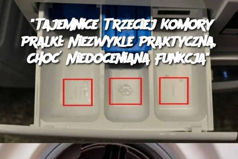 "Tajemnice Trzeciej Komory Pralki: Niezwykle Praktyczna, Choć Niedoceniana Funkcja"