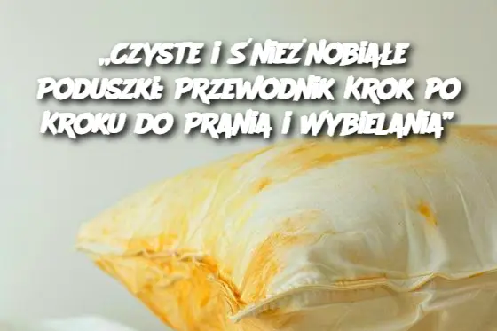 „Czyste i Śnieżnobiałe Poduszki: Przewodnik Krok po Kroku do Prania i Wybielania”