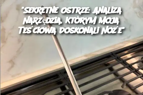 "Sekretne Ostrze: Analiza Narzędzia, Którym Moja Teściowa Doskonali Noże"