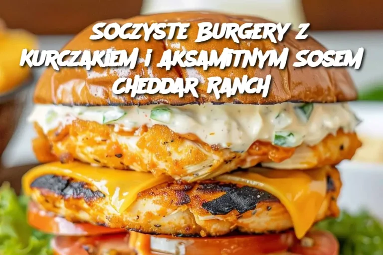 Soczyste Burgery z Kurczakiem i Aksamitnym Sosem Cheddar Ranch