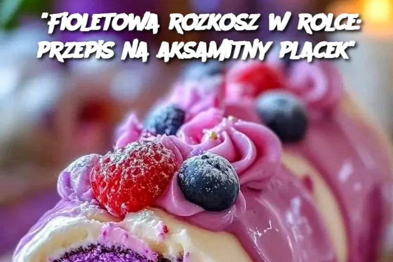 "Fioletowa rozkosz w rolce: przepis na aksamitny placek"