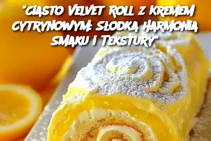 "Ciasto Velvet Roll z Kremem Cytrynowym: Słodka Harmonia Smaku i Tekstury"