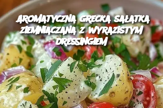 Aromatyczna grecka sałatka ziemniaczana z wyrazistym dressingiem