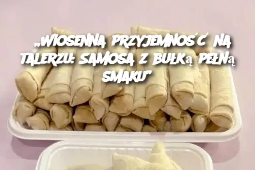 „Wiosenna przyjemność na talerzu: Samosa z bułką pełną smaku”