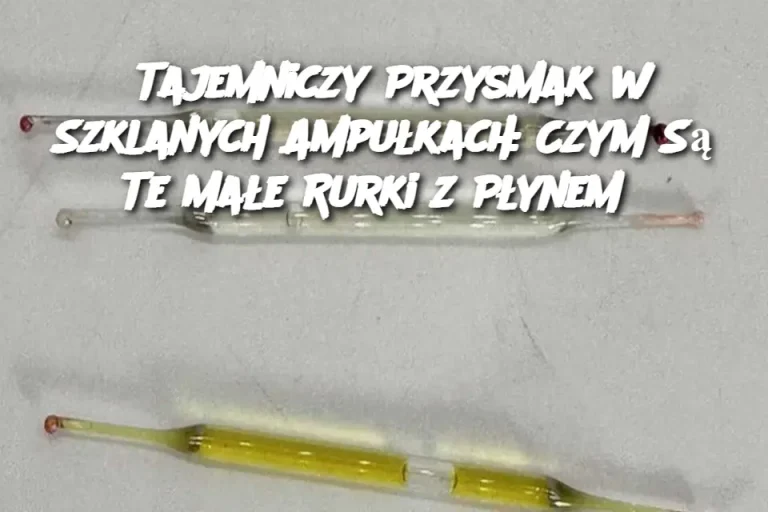 Tajemniczy Przysmak w Szklanych Ampułkach: Czym Są Te Małe Rurki z Płynem?