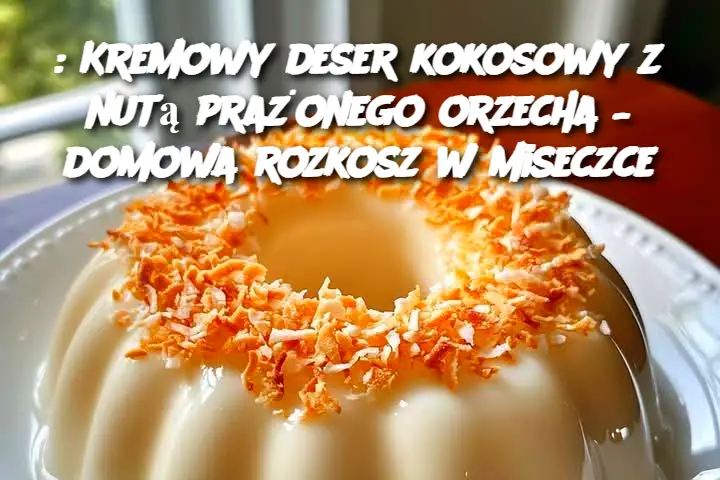 : Kremowy deser kokosowy z nutą prażonego orzecha – domowa rozkosz w miseczce