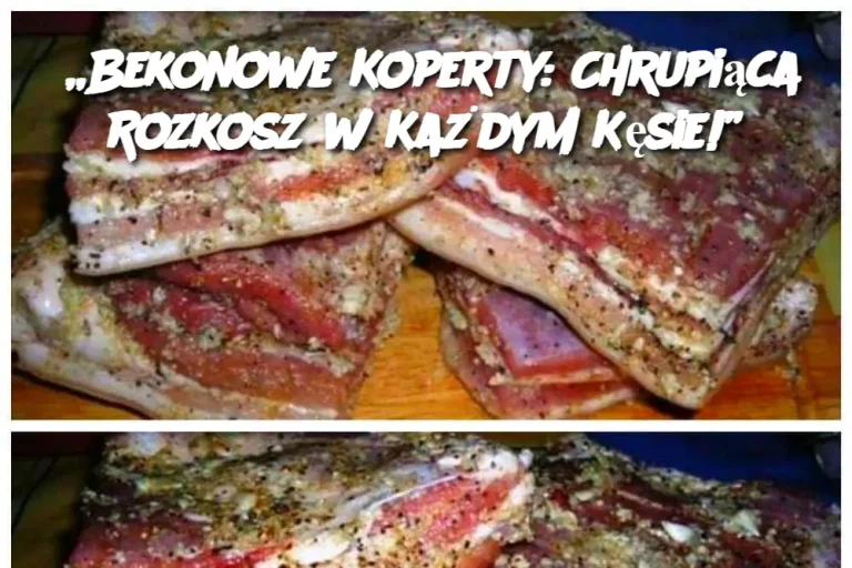 „Bekonowe Koperty: Chrupiąca Rozkosz w Każdym Kęsie!”