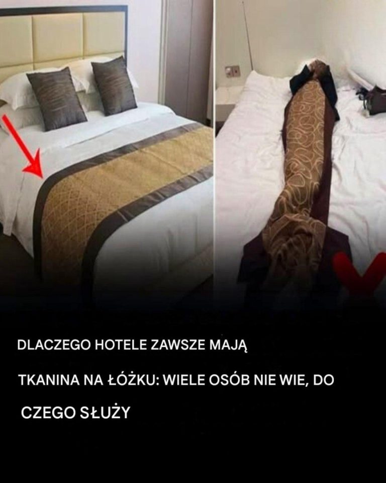 Do czego służą paski materiału na łóżkach hotelowych?