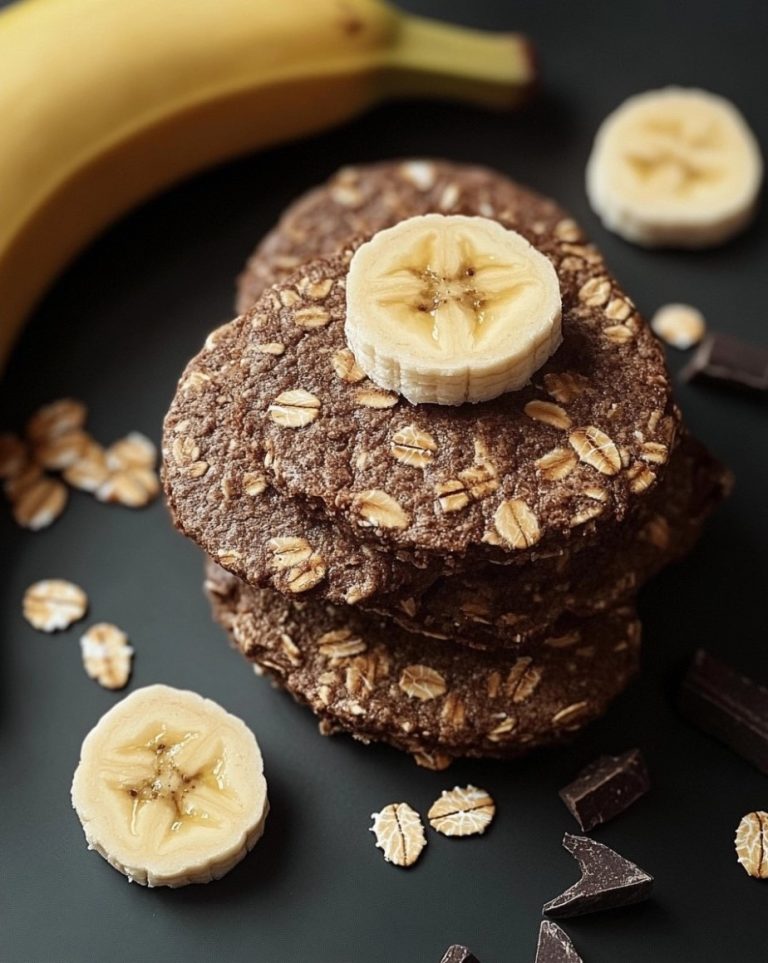 Biscotti bananowe, avena i kakao