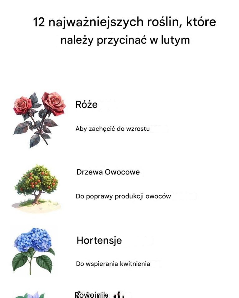12 najważniejszych roślin, które należy przycinać w lutym